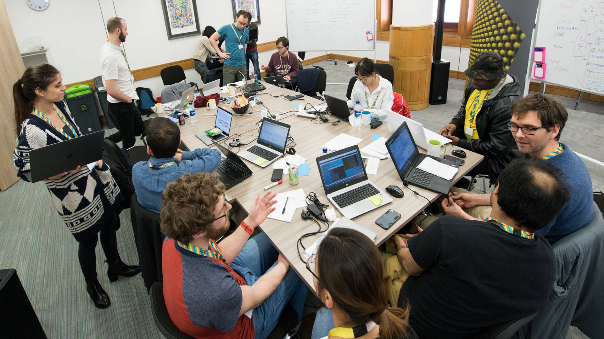 DSG participants round a table