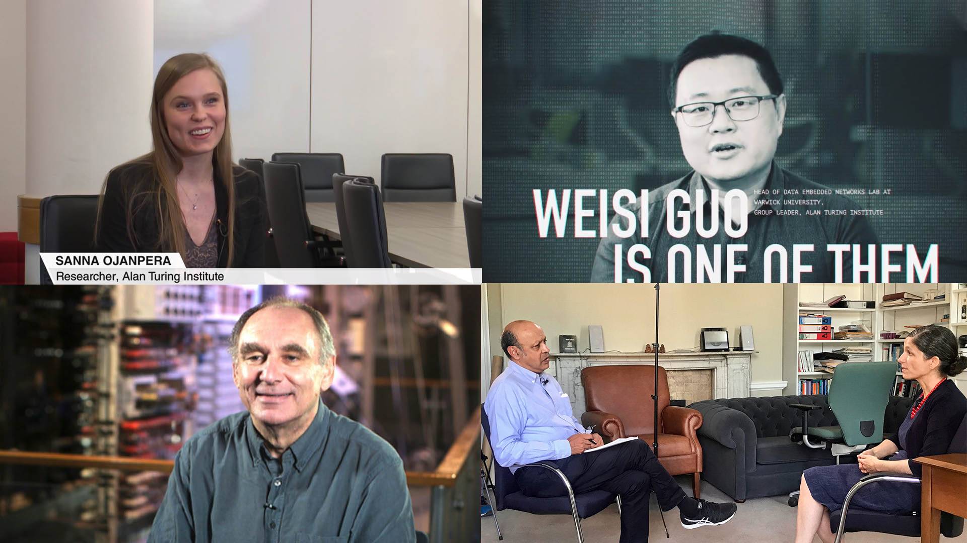 Turing researchers taking part in press interviews